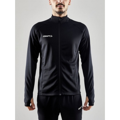 Craft Training Jacket Evolve Full Zip - durable mid-layer jacket made of stretch material - black Men